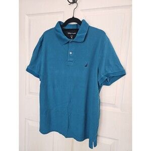 Men's Nautica Slim Fit XXL Polo T-Shirt in Teal